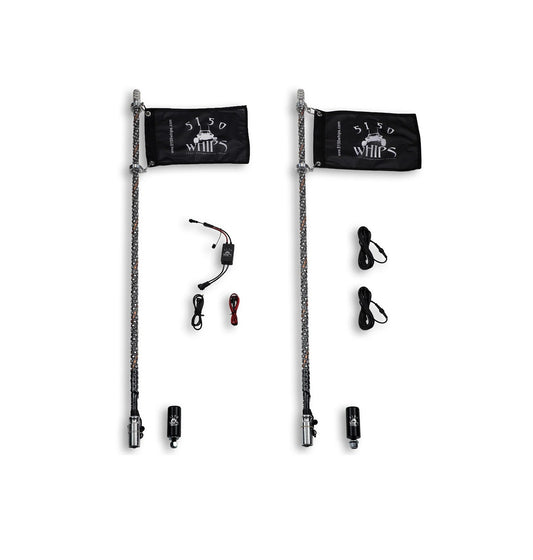 5150 WHIPS 187 LED WHIP WITH FLAG (PAIR)