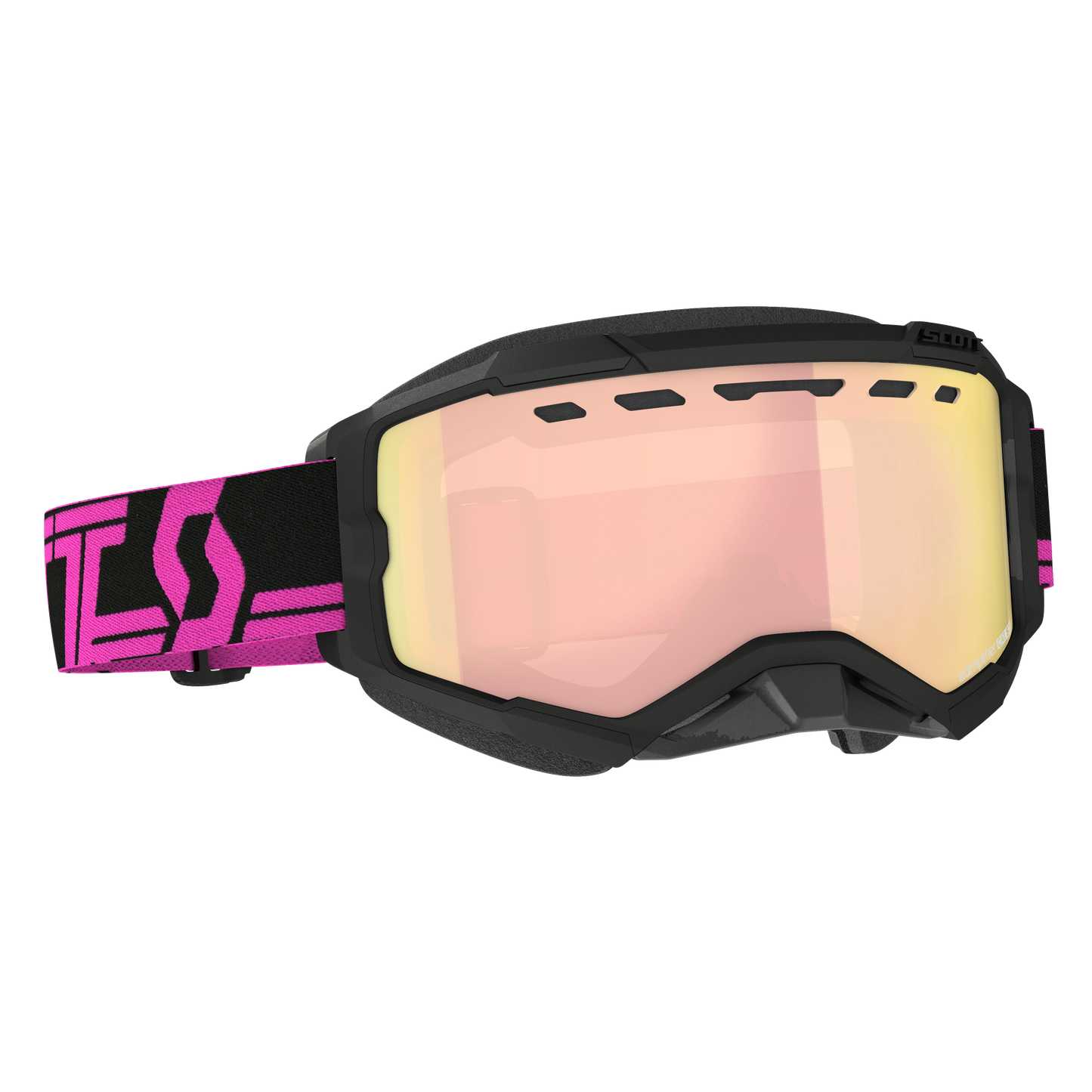 FURY SNOWCROSS GOGGLE BLACK/ PINK ENHANCER ROSE CHROME