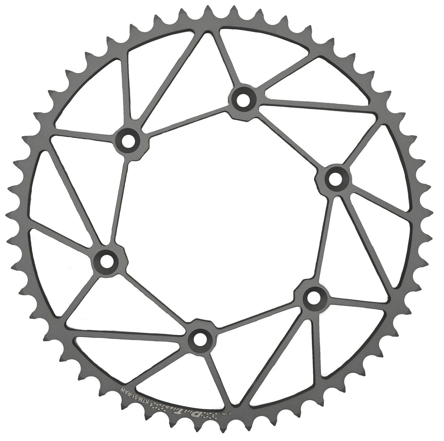 REAR SPROCKET CHROMOLY STL/ZIR 51T-520 CHROMATIC KTM/HUSQ