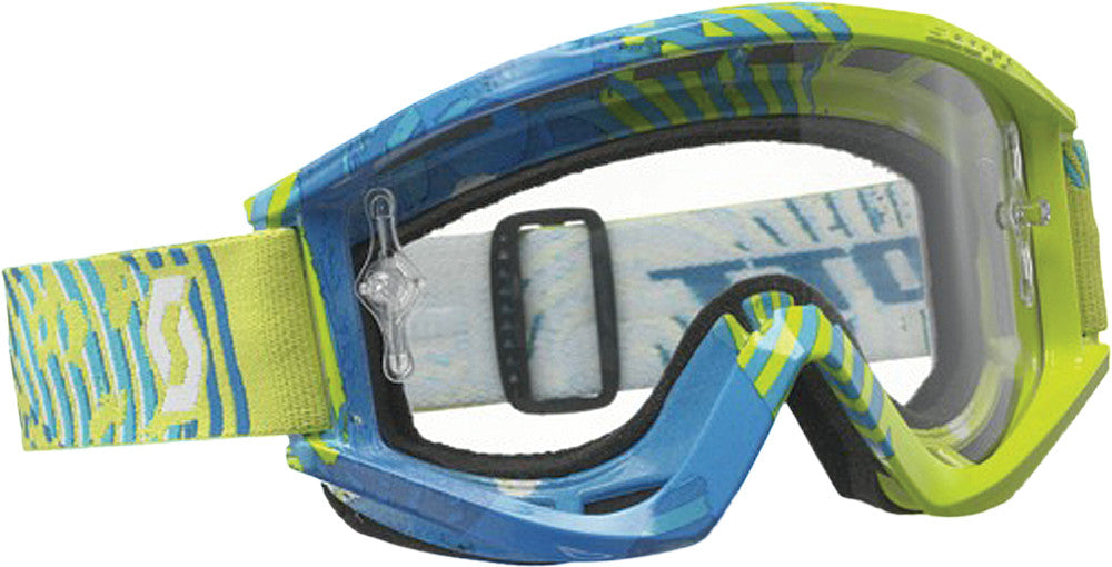 RECOIL XI PRO GOGGLE VINYL LIME GREEN/BLUE W/CLEAR LENS