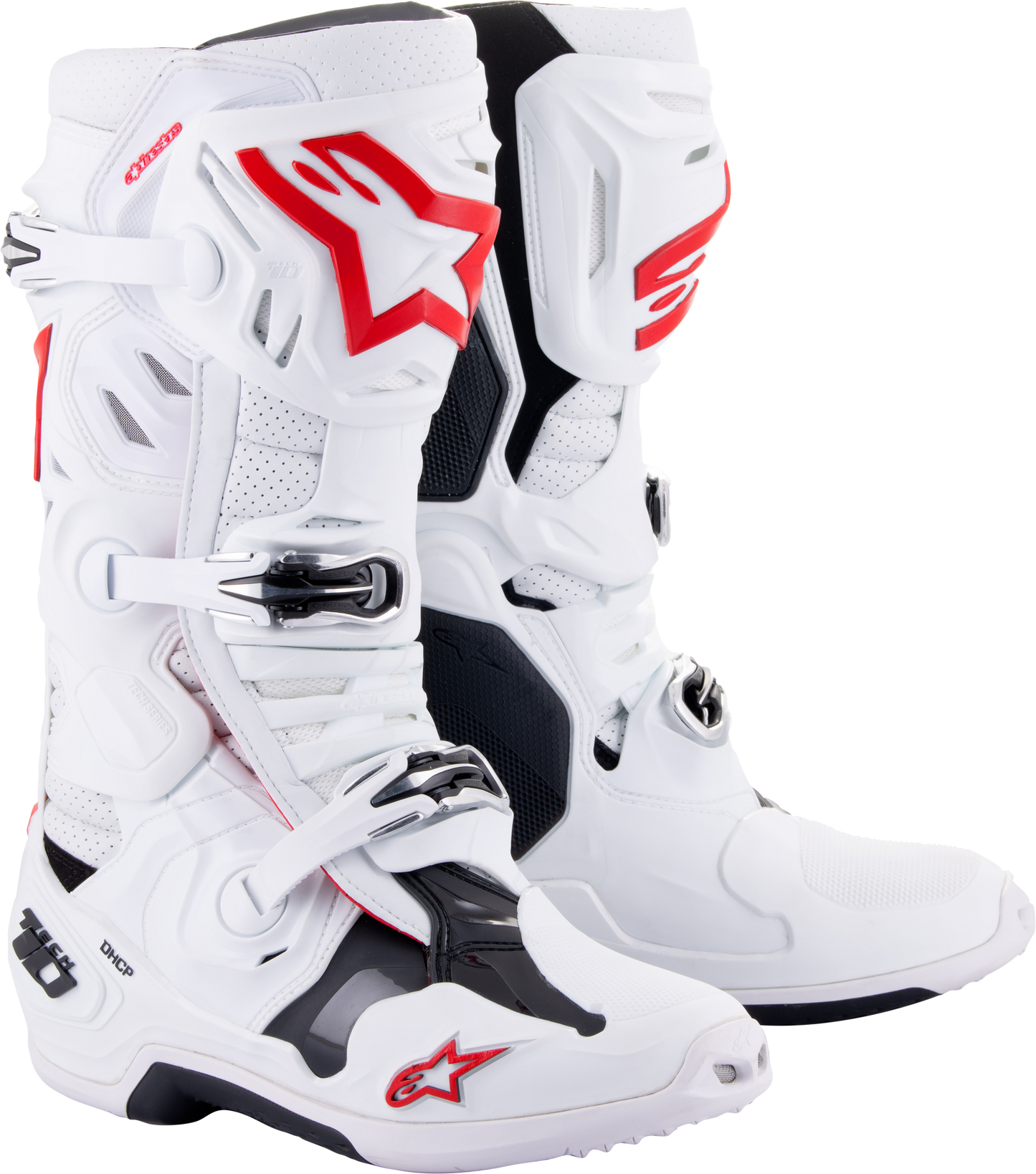 TECH 10 SUPERVENTED BOOTS WHITE/BRIGHT RED SZ 14