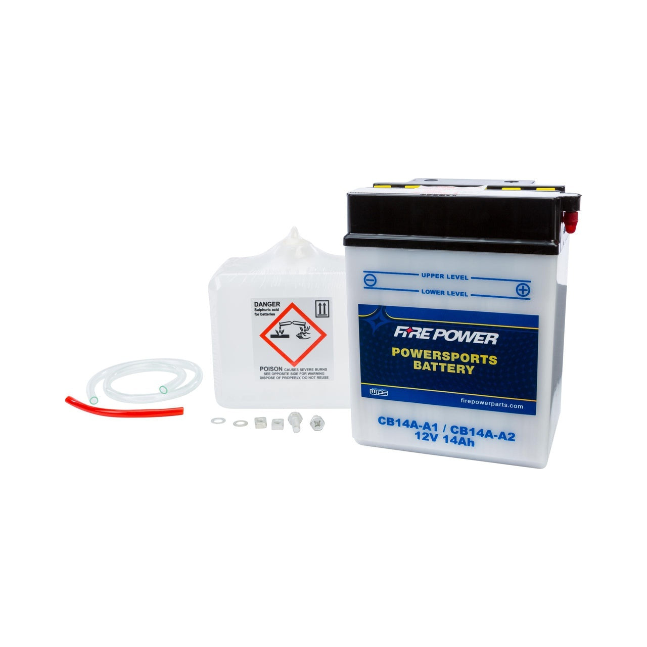 FIRE POWER BATTERY W/ACID CB14A-A1/14A-A2 12V HEAVY DUTY