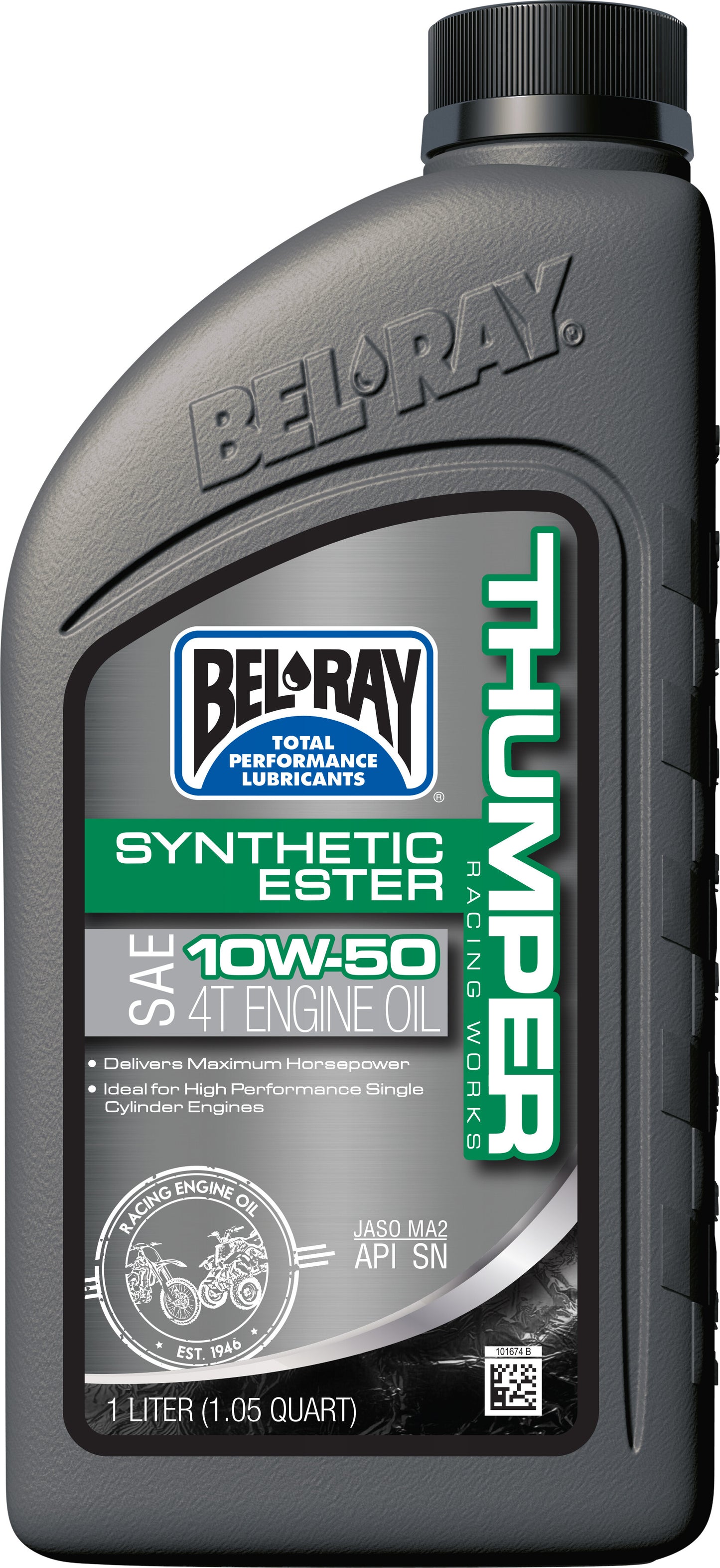 THUMPER SYN ESTER OIL 10W50 4T 1L (12/CASE SOLD EA)