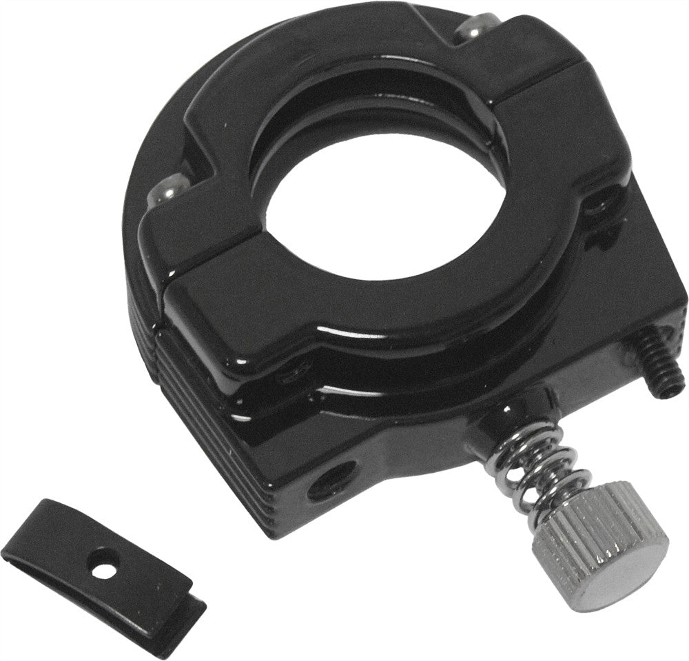 THROTTLE CLAMP SINGLE CABLE SCREW IN GLOSS BLACK