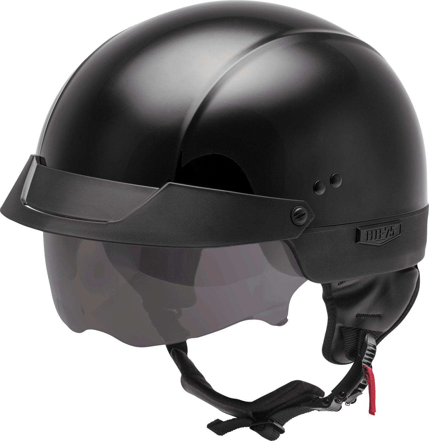 HH-75 HALF HELMET BLACK 2X