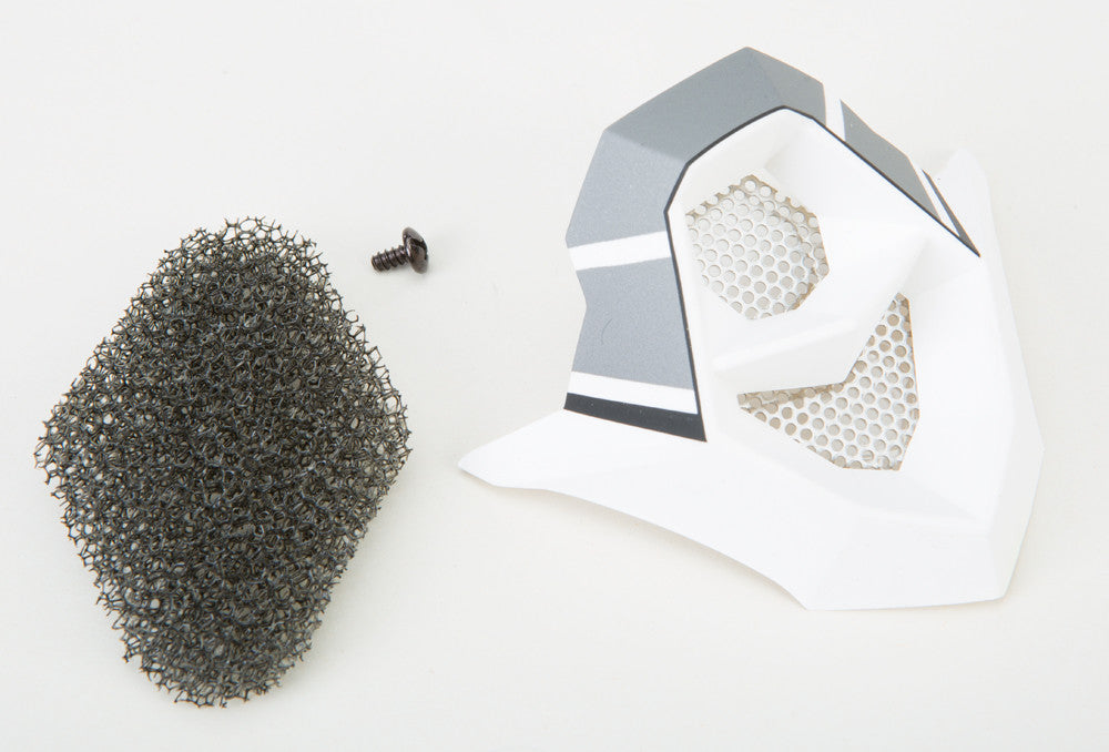 MOUTH VENT STEP MATTE SILVER/WHITE MX-86