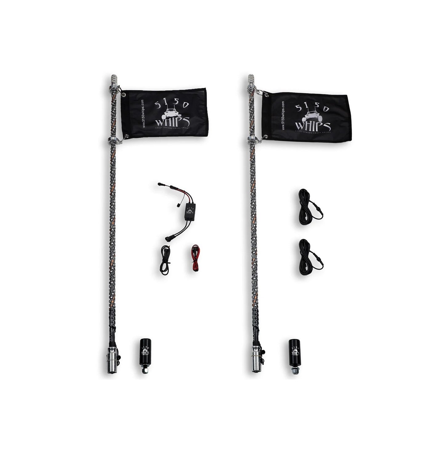 5150 WHIPS 187 LED WHIP WITH FLAG (PAIR)