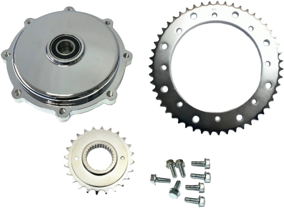 CUSH DRIVE CHAIN CONV KIT CHROME `09-16 FLH/FLT