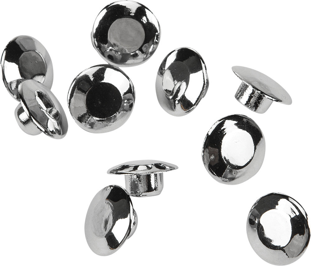 H-BAR CLAMP BOLT CAPS CHROME 10/PK