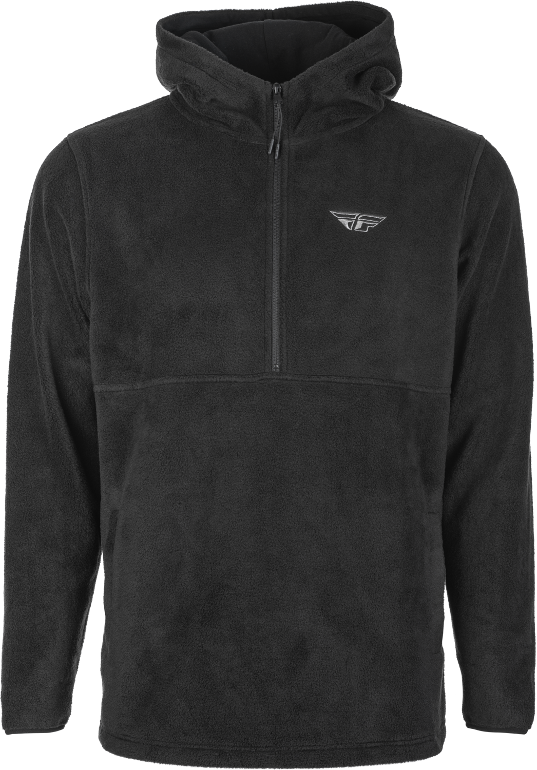 FLY HALF ZIP PULLOVER HOODIE BLACK MD