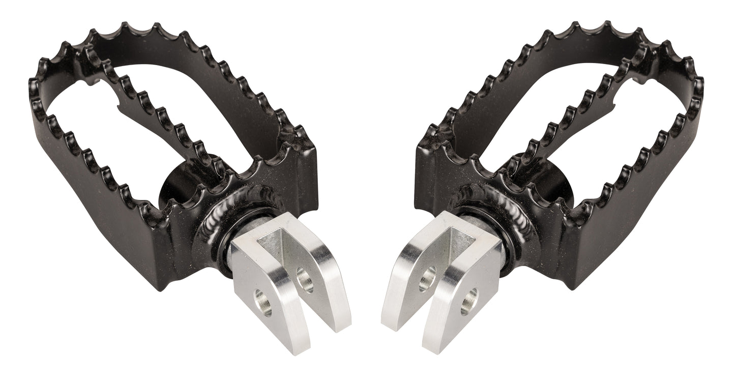 MX STYLE M8 RIDER FOOTPEGS BLACK