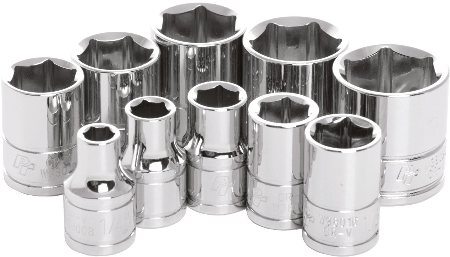 10 PC 3/8" SAE SOCKET SET SHALLOW