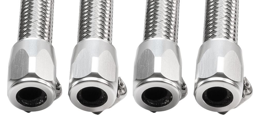 HOSE FINISHER 3/8" SILVER ANODIZED 4PK