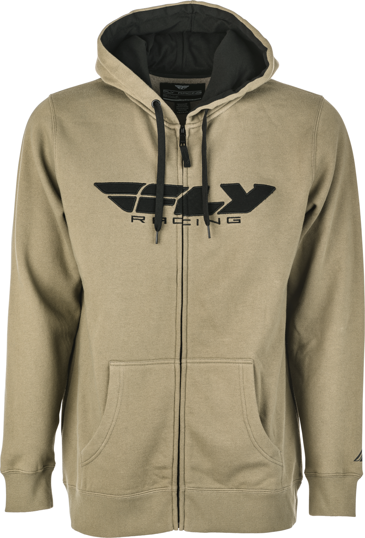 FLY CORPORATE ZIP UP HOODIE TAN/BLACK 2X