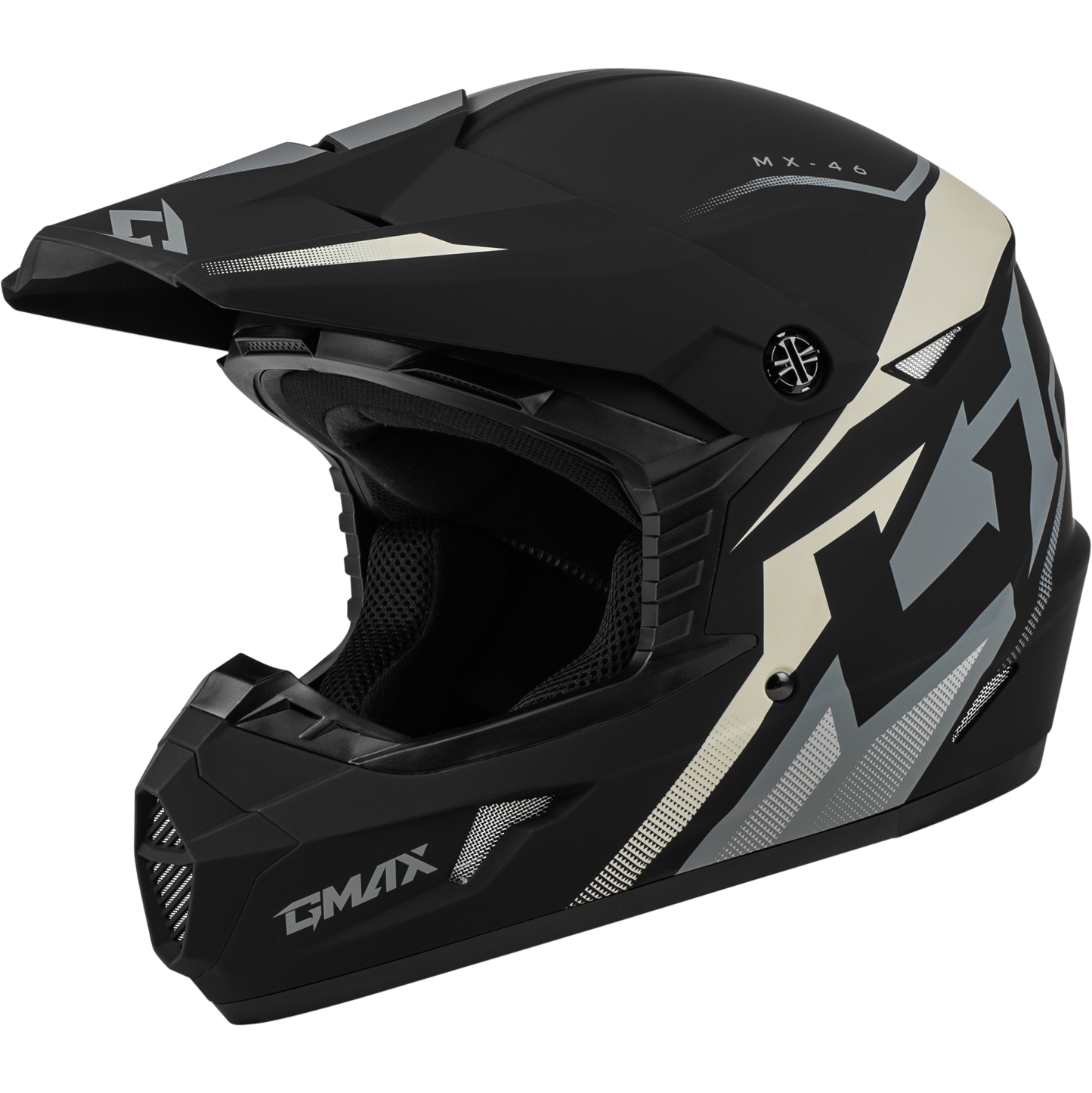 MX-46 COMPOUND HELMET MATTE BLACK/GREY/WHITE SM