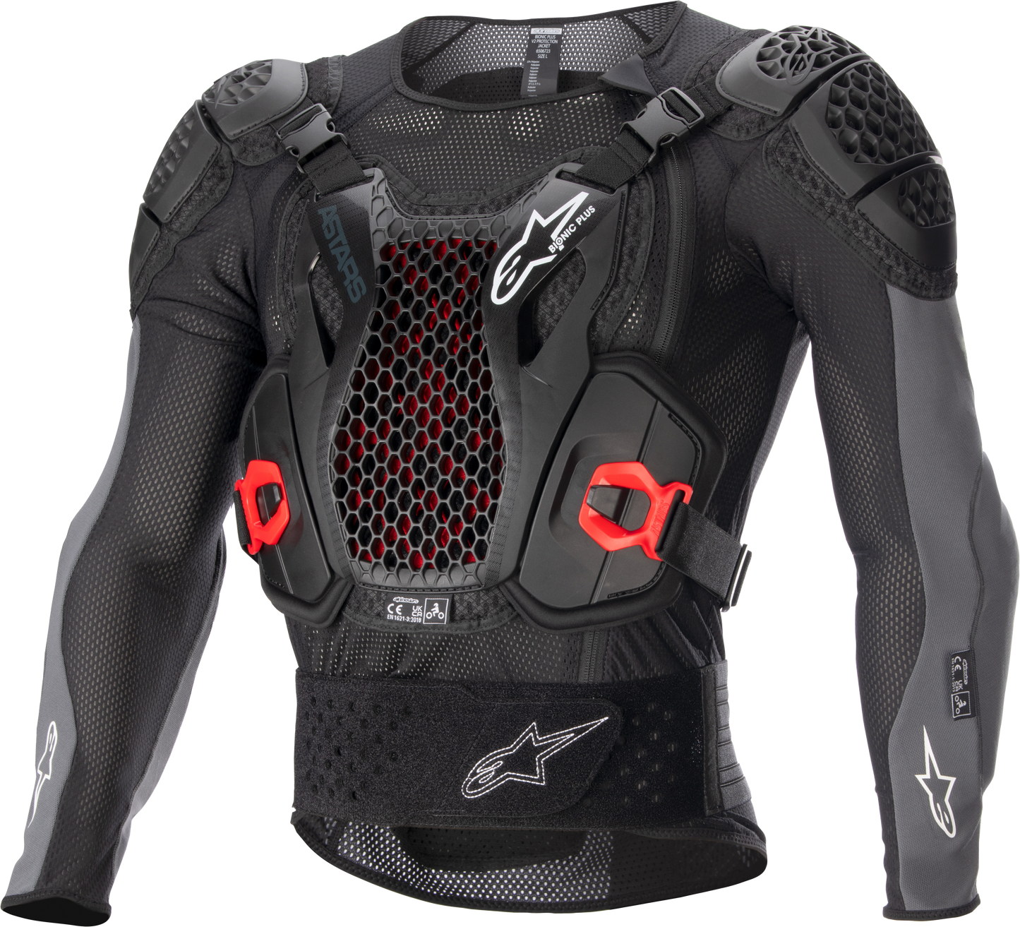 BIONIC PLUS V2 PROTECTION JACKET BLACK/ANTHRACITE/RED XL