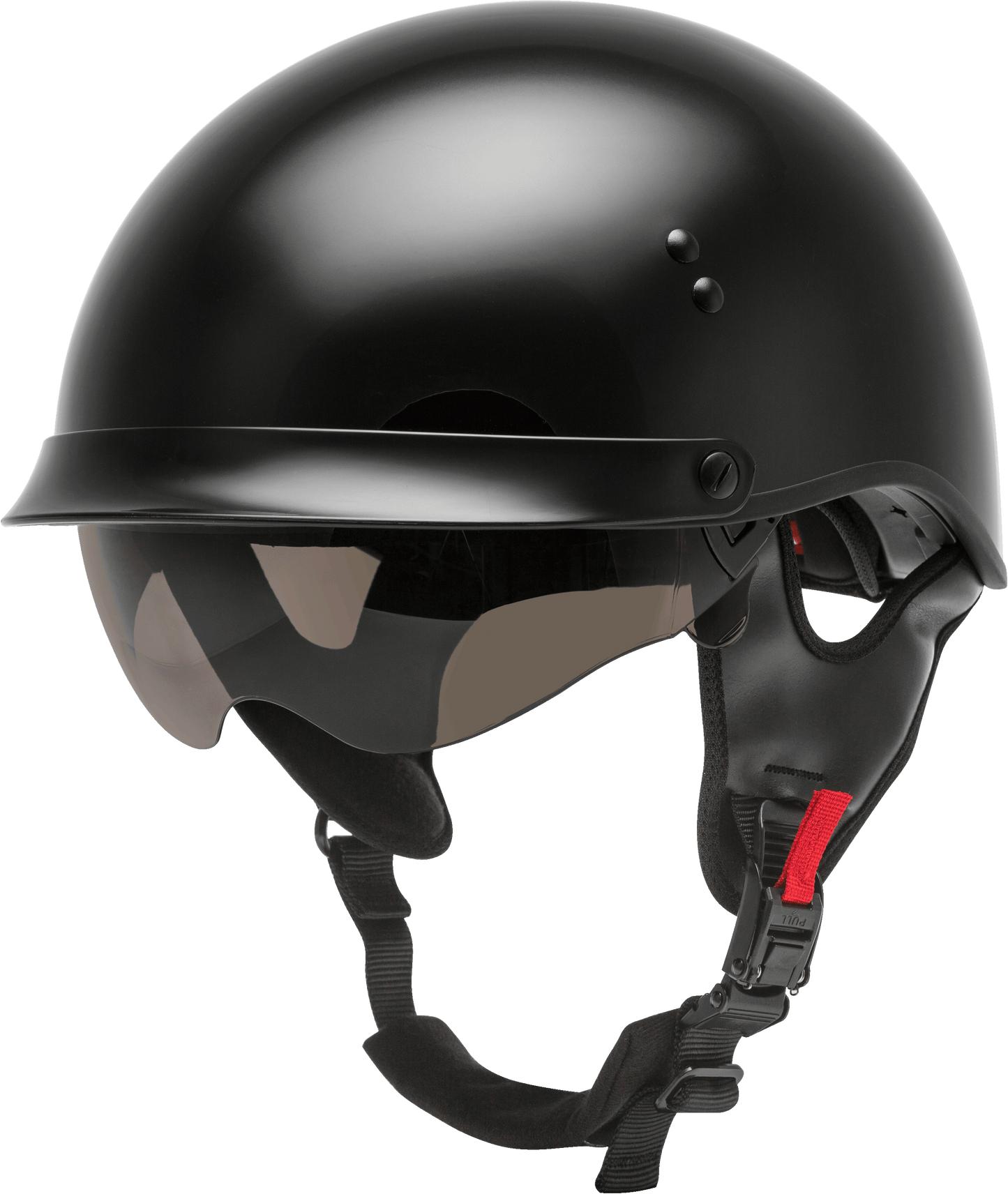 HH-65 HALF HELMET FULL DRESSED BLACK SM