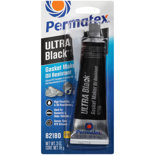 PERMATEX ULTRA BLACK HI-TEMP RTV SILICONE GASKET MAKER 3OZ