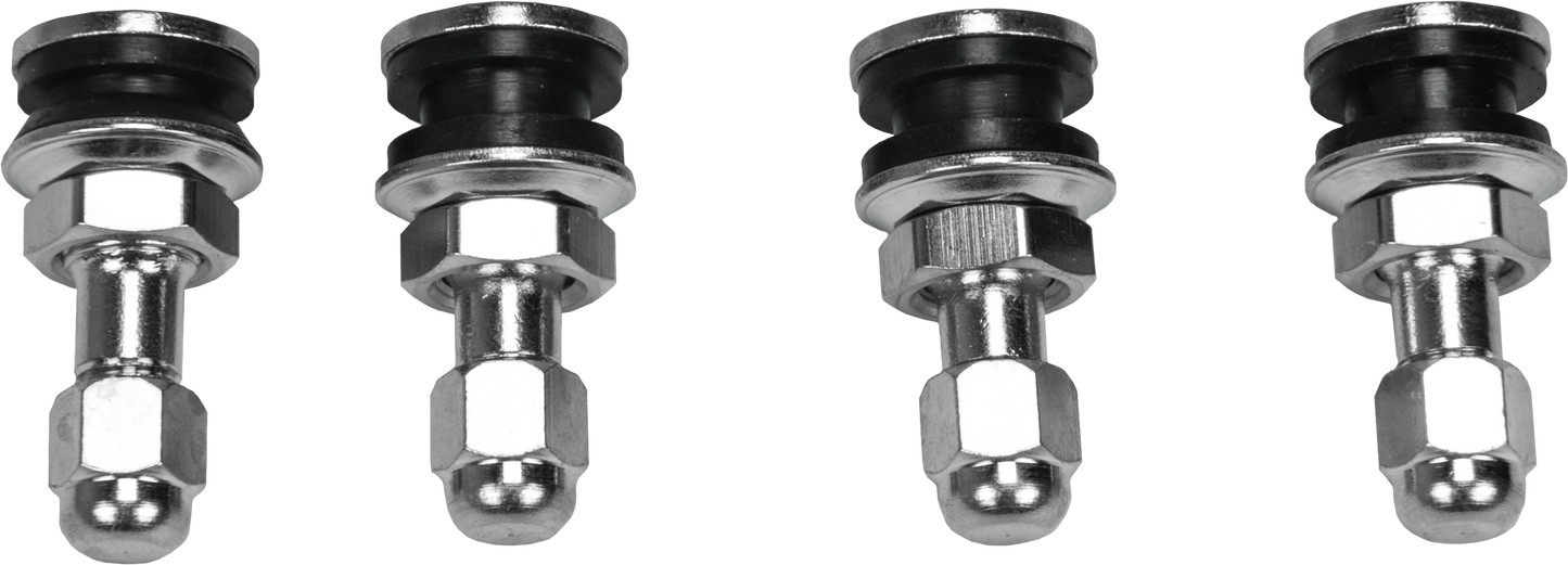 VALVE STEMS CHROME 4/PK