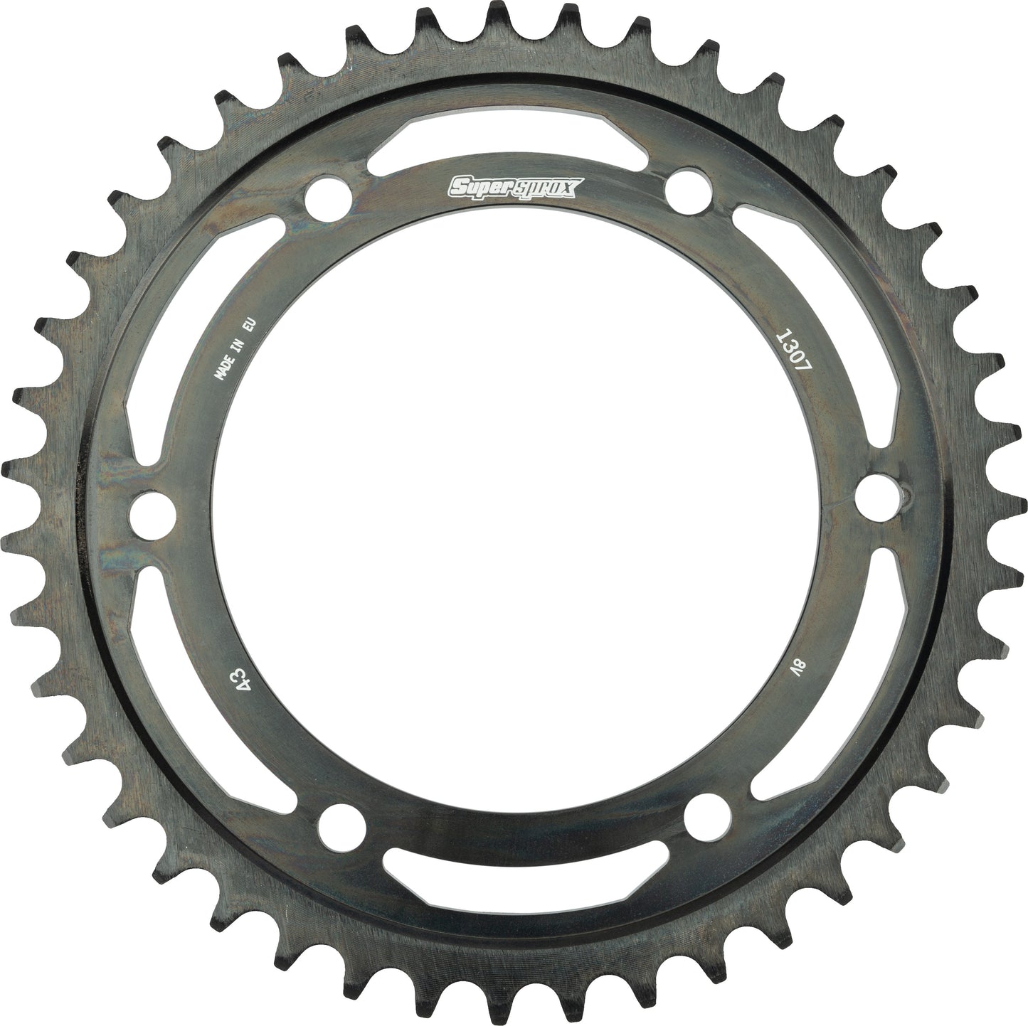 REAR EDGE SPROCKET STEEL 43T-525 BLK HON