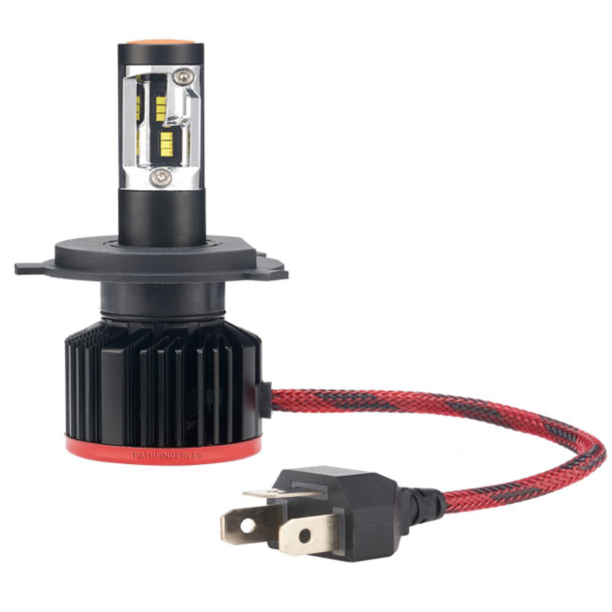 H4 FAN HEATSINK HEADLIGHT HIGH PERFORMANCE TRI-LED BULB