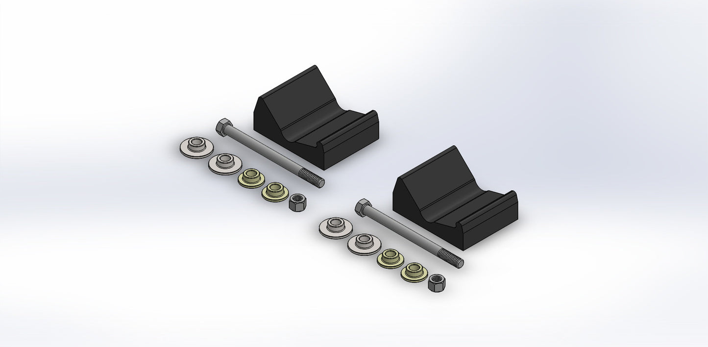 PR /SLY DOG MOUNT KIT POL IQ/ IQR/ FUSION 3/8"