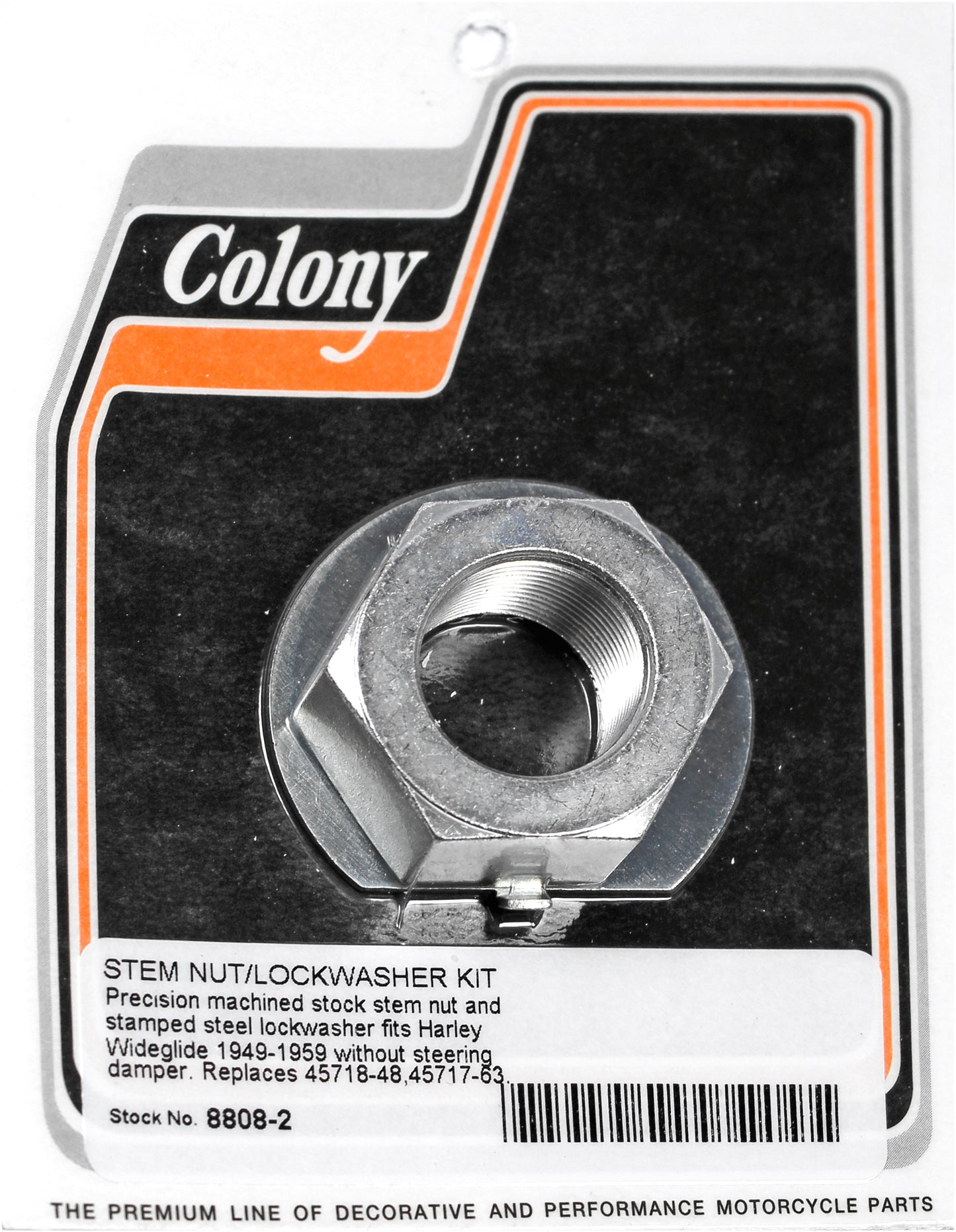 CHROME STEM NUT & LOCK WASHER KIT