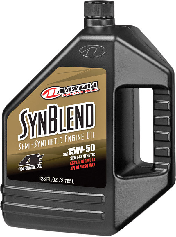 SYNTHETIC BLEND MOTOR OIL 4T 15W50 1GAL 4/CASE
