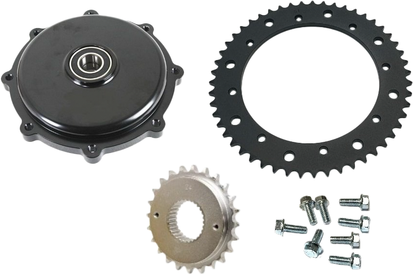 CUSH DRIVE CHAIN CONV KIT BLACK `09-16 FLH/FLT