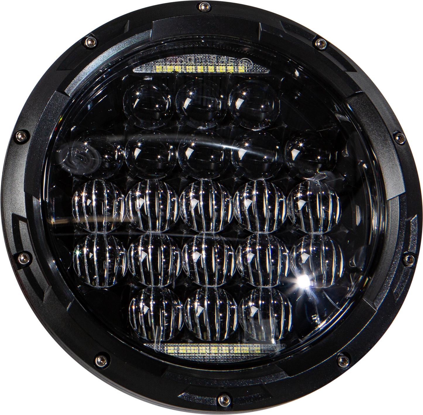 LED HEADLIGHT 7" 90W BLACK 3500/2400 LUMENS