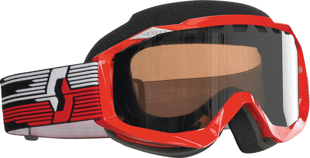 HUSTLE SNOCROSS GOGGLE RED W/ACS ROSE LENS