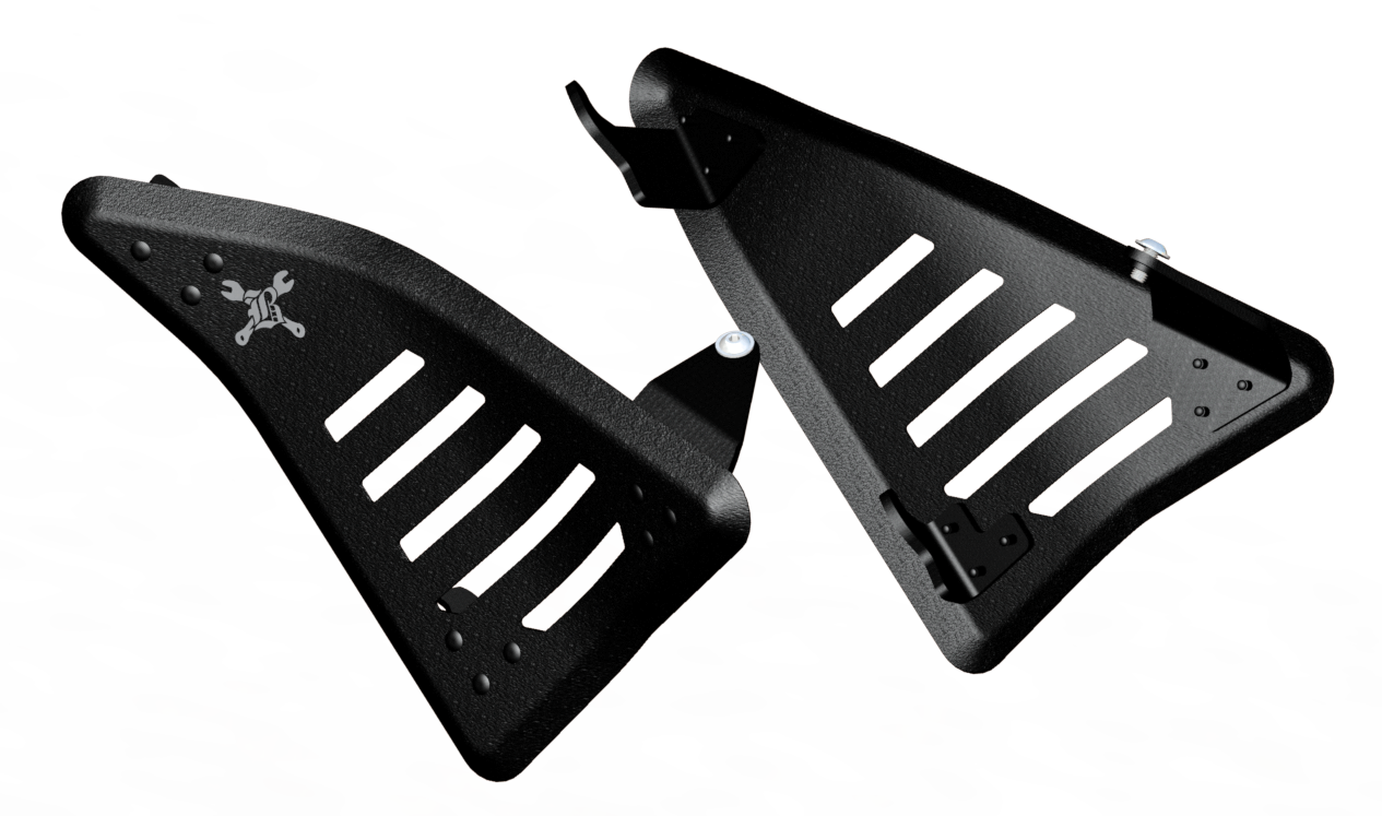 SLASH CUT SIDE CVR SET BLACK