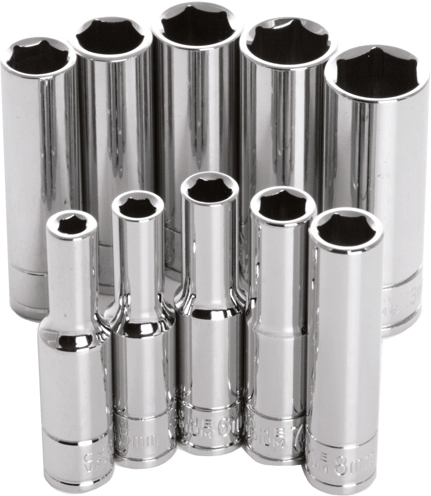 10 PC 1/4" MET SOCKET SET DEEP