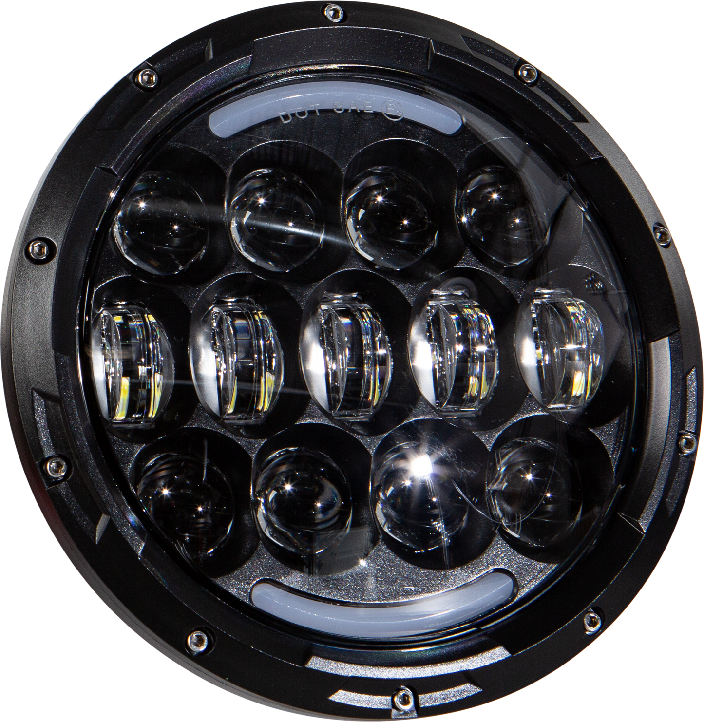 LED HEADLIGHT 7" 105W BLACK 5500/3000 LUMENS