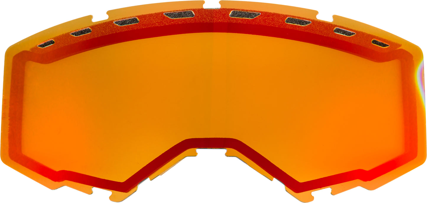 DUAL LENS WITH VENTS ADULT RED MIRROR/PERSIMMON