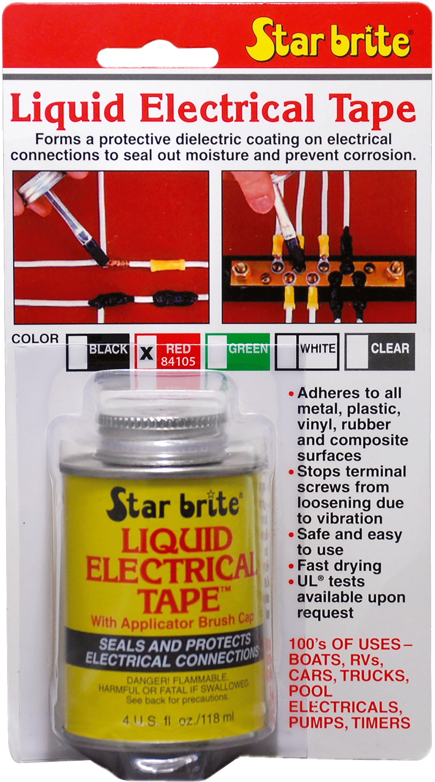 LIQUID ELECTRICAL TAPE RED 4 OZ
