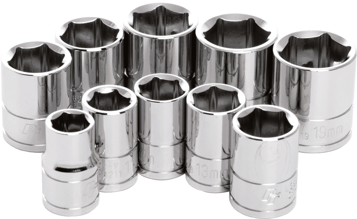 10 PC 3/8" MET SOCKET SET SHALLOW