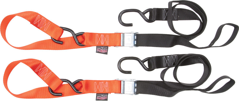 TIE-DOWN CAM S-HOOK SOFT-TYE 1.5"X6' BLACK PAIR