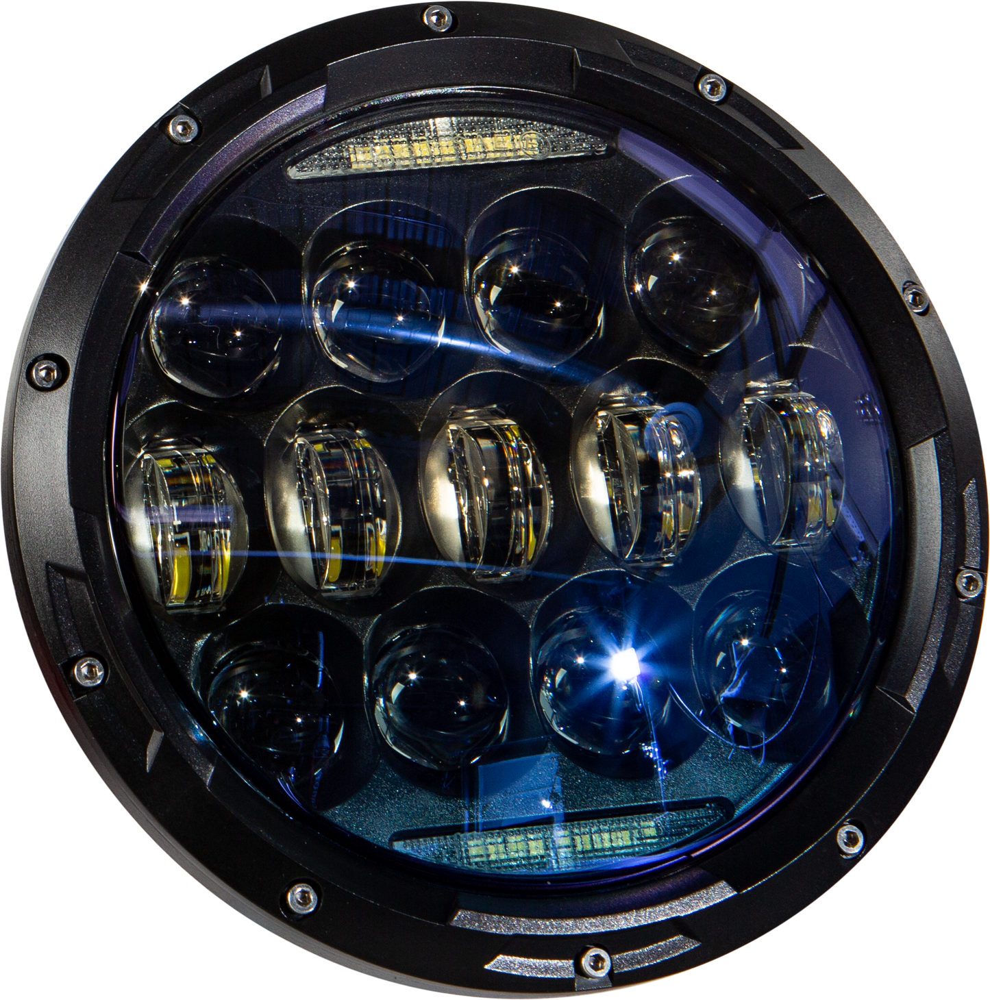 LED HEADLIGHT 7" 130W BLACK 10,000/5000 LUMENS
