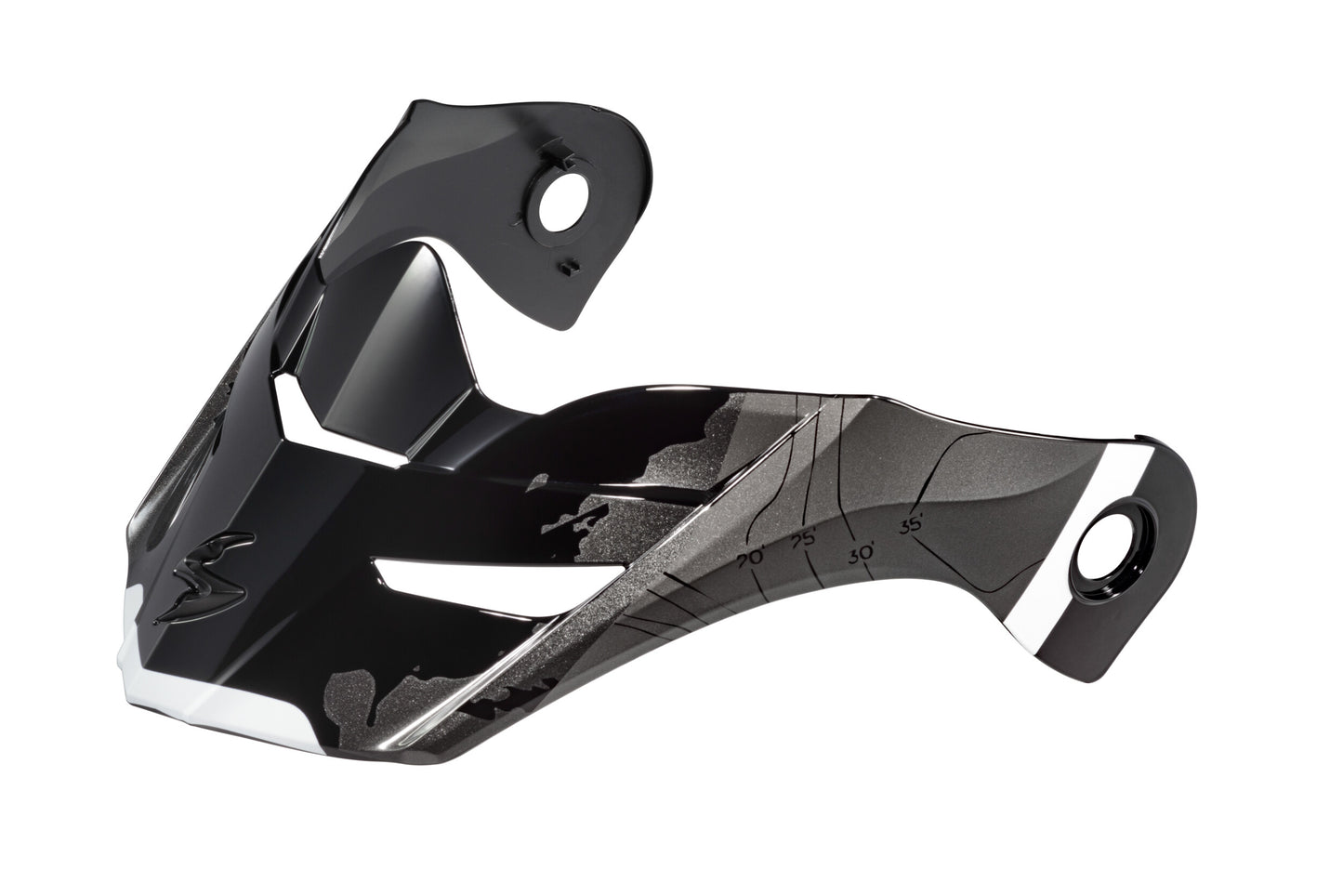 EXO-AT960 PEAK VISOR TOPOGRAPHIC BLACK/WHITE