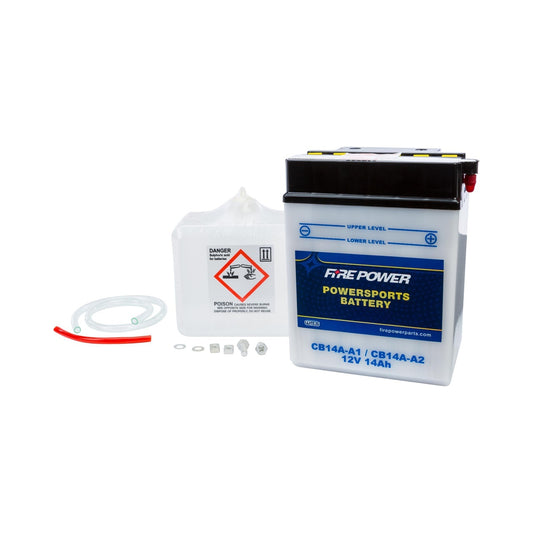 FIRE POWER BATTERY W/ACID CB14A-A1/14A-A2 12V HEAVY DUTY
