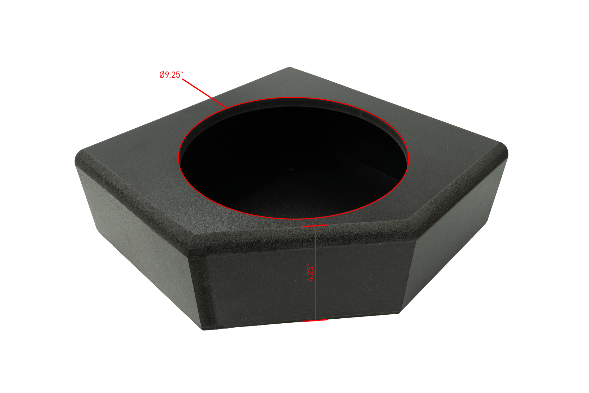 Can-Am® X3 Low Profile Front Passenger Side 10” Sub Box Enclosure – Unloaded | UTVS-X3-ENC-LP-FPASS