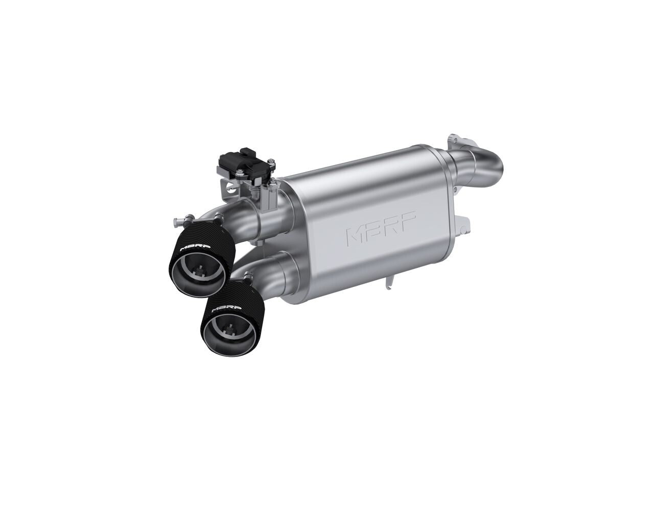 DUAL STACKED SLIP-ON SYSTEM W/ ACTIVE EXHAUST CF TIP