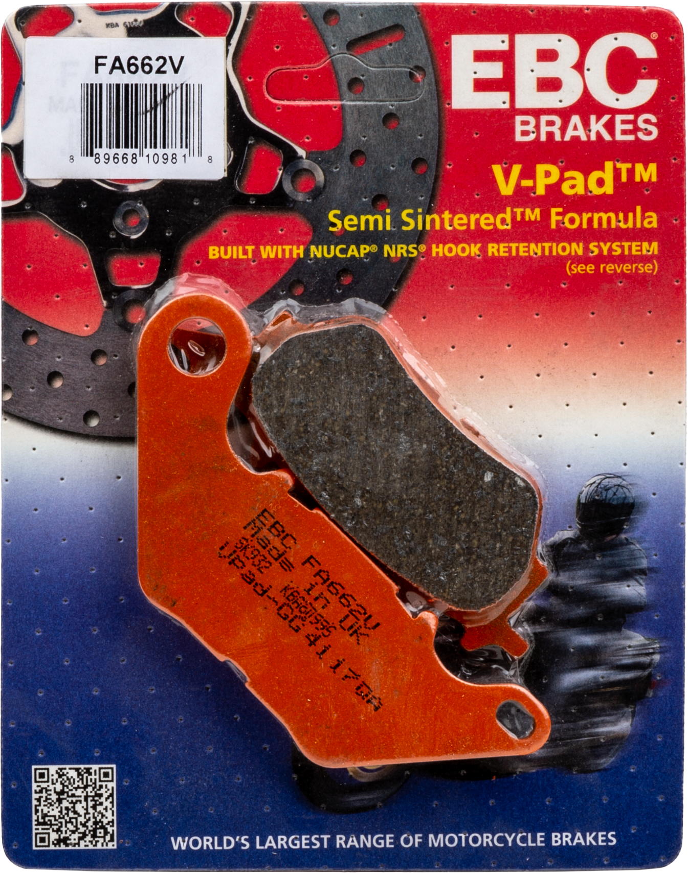 BRAKE PADS FA662V SEMI-SINTERED V SERIES
