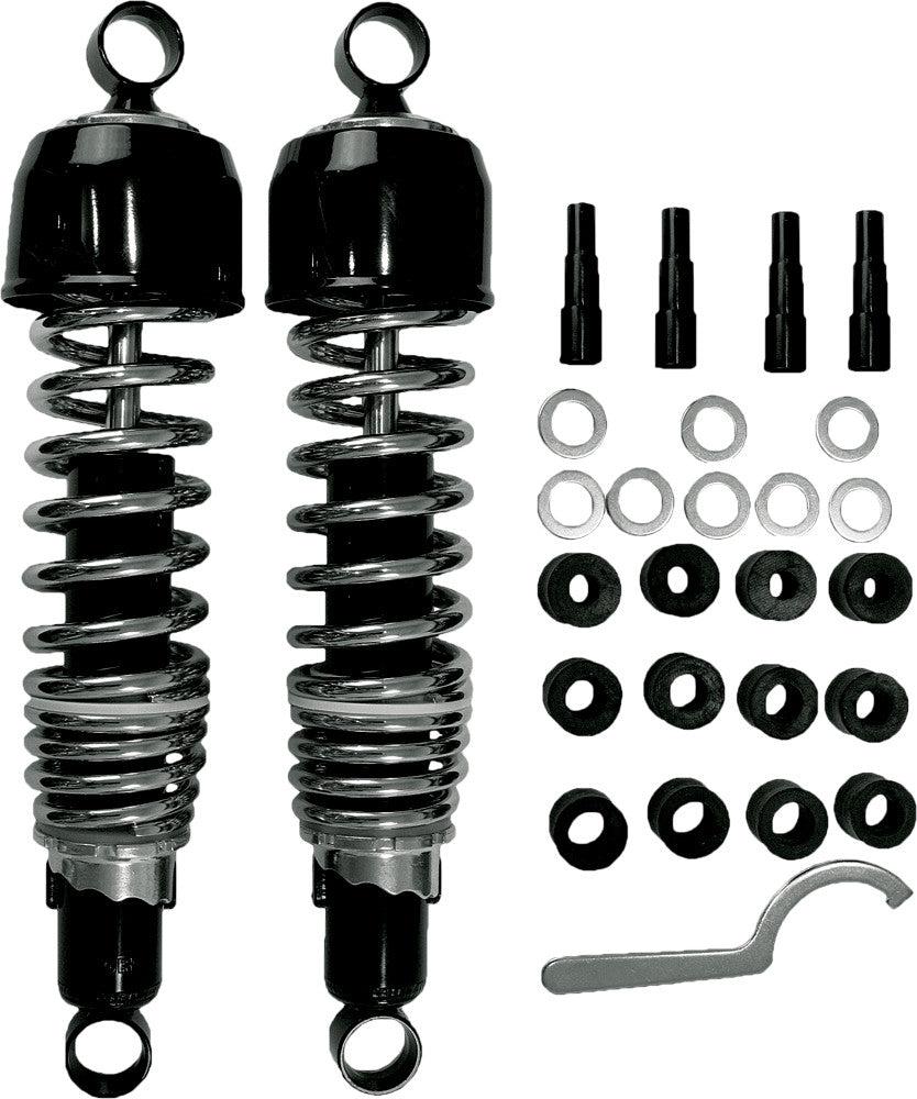 CLASSIC SHOCKS W/EYELET MOUNT BLACK/CHROME 335 MM