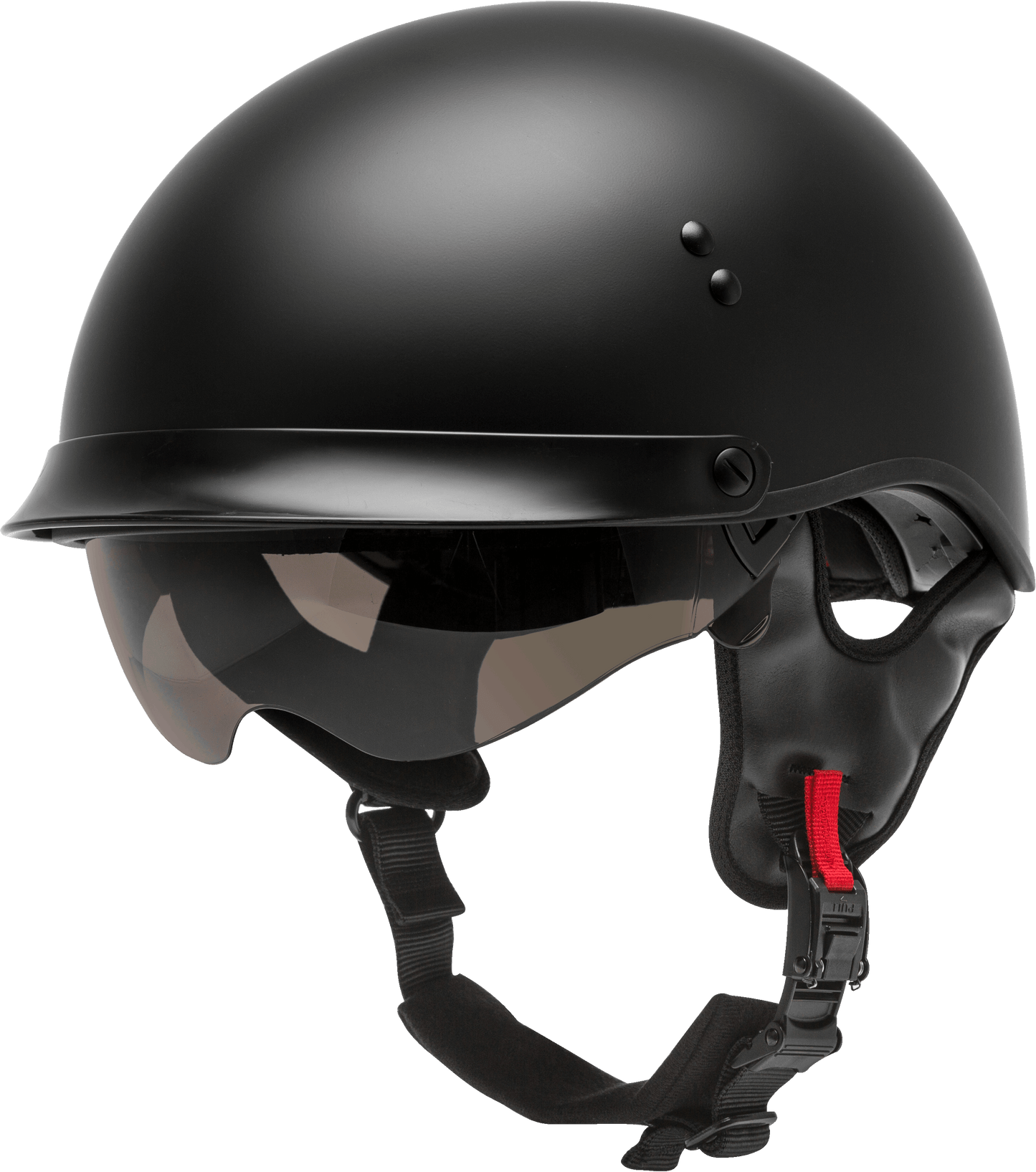 HH-65 HALF HELMET FULL DRESSED MATTE BLACK LG