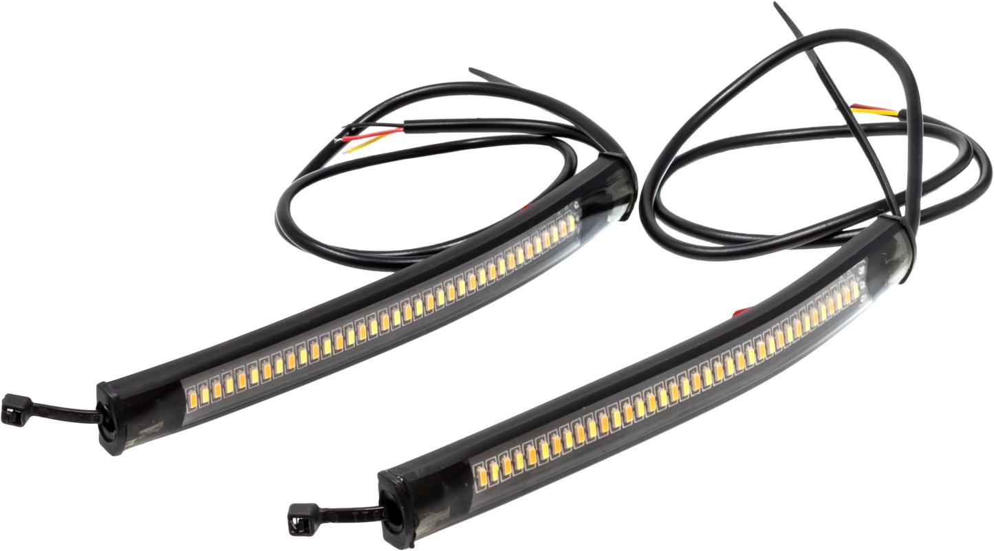 FLEXIBLE LED STRIP FORK TUBE SWITCHBACK WHITE/AMBER