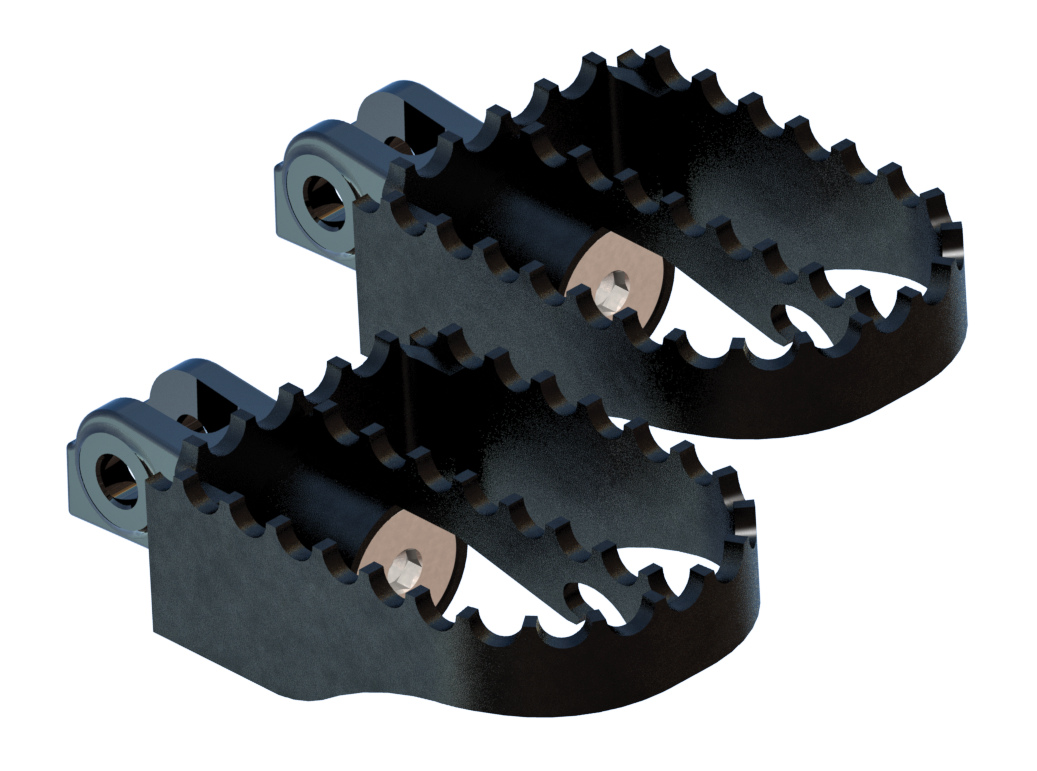 MX STYLE STYLE FOOT PEGS PR RIDER BLACK