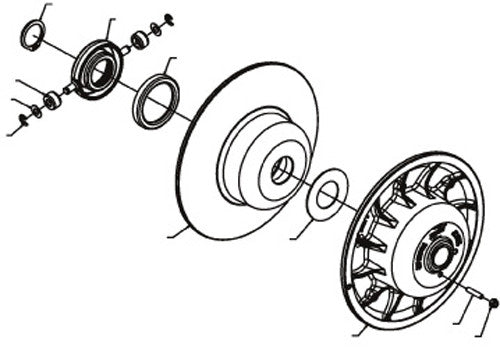BELT ADJ. SCREW FOR RAPID REACTION CLUTCHES