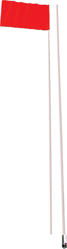 2PC FIBER SAFETY FLAG 9"X12" 9FT STRAIGHT MOUNT